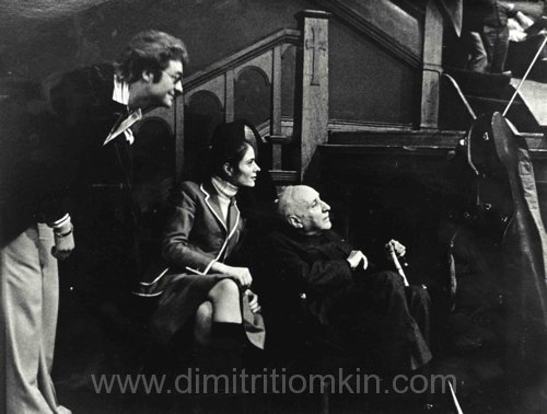 Dimitri Tiomkin with Olivia Tiomkin and Christopher Palmer, 1976.