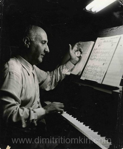 Dimitri Tiomkin at the piano, circa 1955