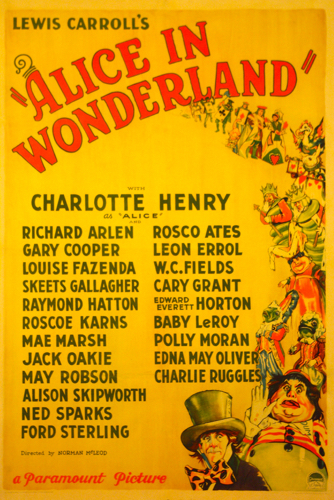 Alice in Wonderland one sheet poster