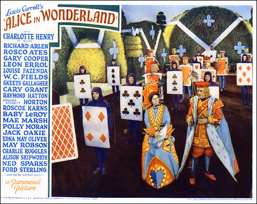 Alice in Wonderland lobby card E