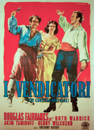 Corsican Brothers (I Vendicatori) two sheet poster