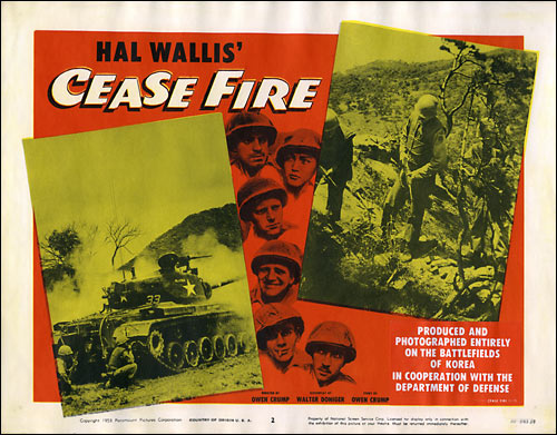 Cease Fire lobby card B