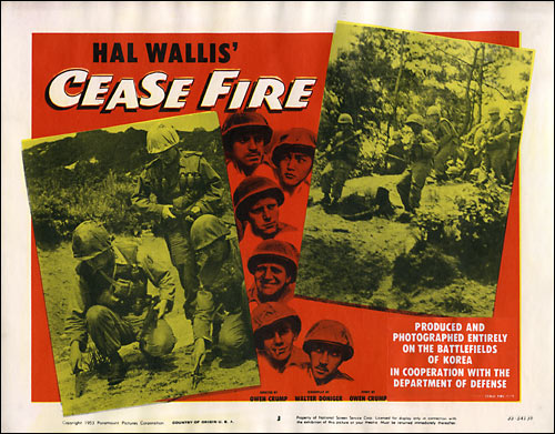 Cease Fire lobby card C