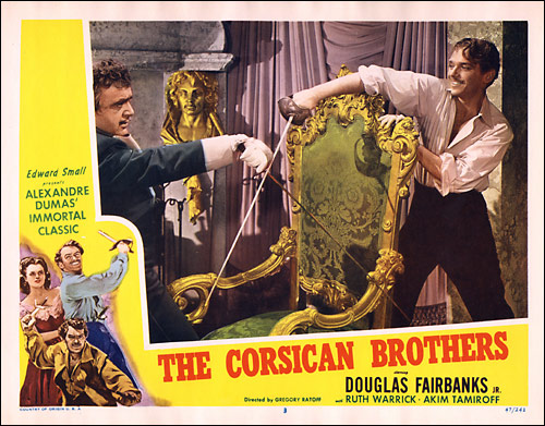 Corsican Brothers lobby card C