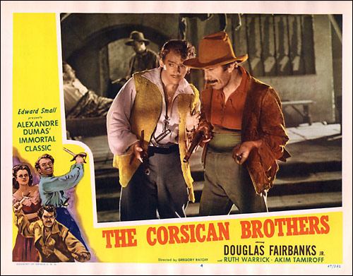 Corsican Brothers lobby card D