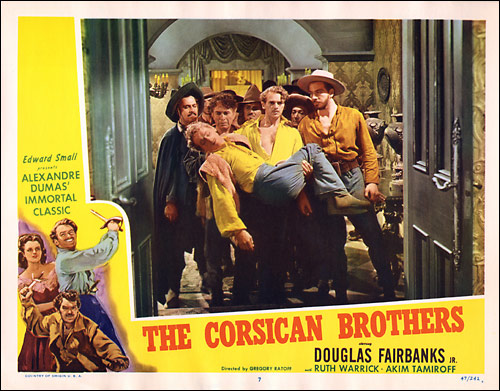 Corsican Brothers lobby card G