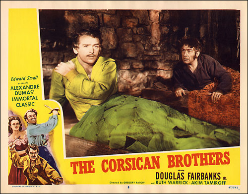 Corsican Brothers lobby card H