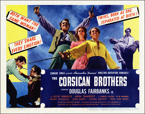 Corsican Brothers lobby card 2A