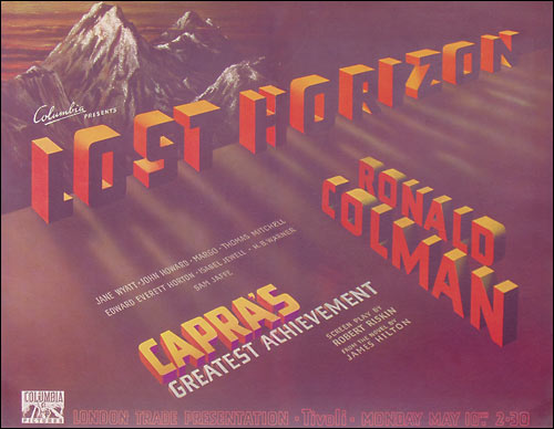 Lost Horizon half sheet, US, style A