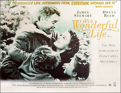 It's a Wonderful Life British Quad, 50th anniversary, Britain