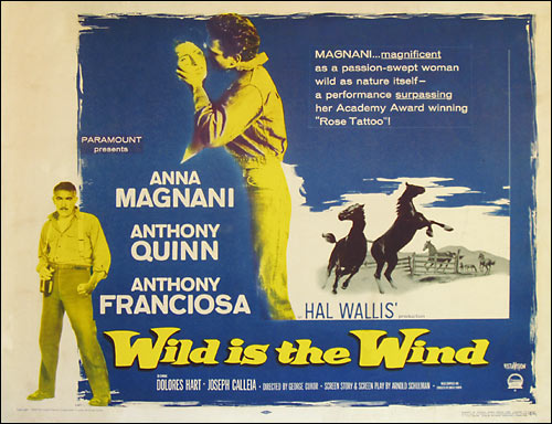 Wild Is the Wind half sheet, US