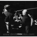 Dimitri Tiomkin at a recording session for 55 Days at Peking, circa 1963