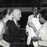 Dimitri and Olivia Tiomkin with the High Commissioner of Zambia, 1972