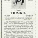 Dimitri Tiomkin publicity flier, 1927-1928