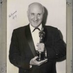 Dimitri Tiomkin with Academy Award statuette (Oscar), 1959