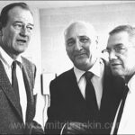 Dimitri Tiomkin with John Wayne and James Edward Grant