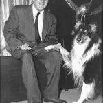 Dimitri Tiomkin with his dog, circa 1955