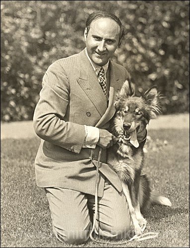 Dimitri Tiomkin with his dog, circa late 1930s