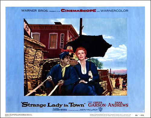 Strange Lady in Town lobby card D