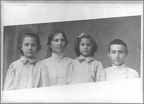 Dimitri Tiomkin with his mother and two sisters, circa early 1900s
